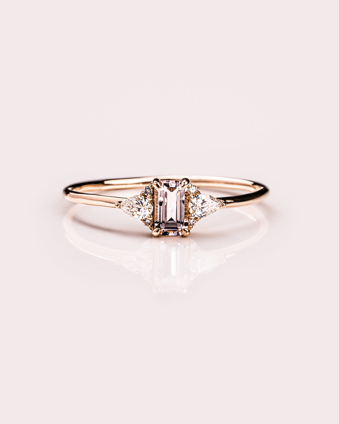 Ready to Ship - Morganite & Diamond Ring