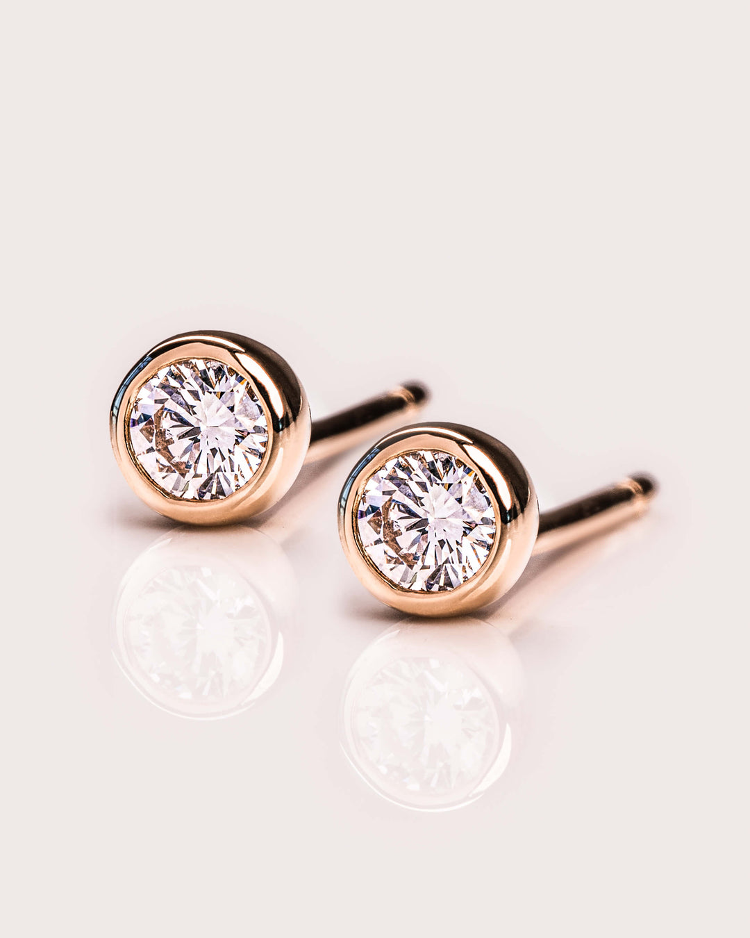Small Bezel Diamond Studs