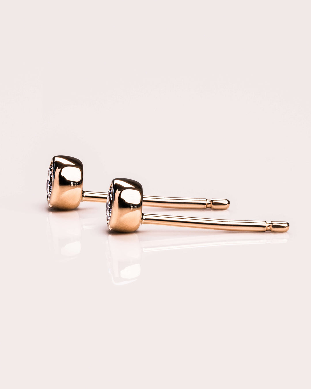 Small Bezel Diamond Studs