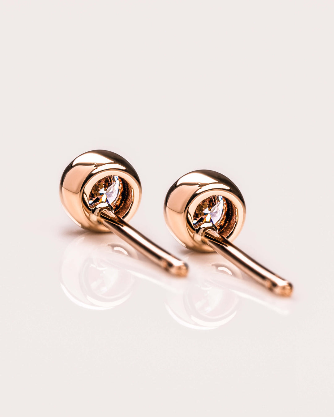 Small Bezel Diamond Studs