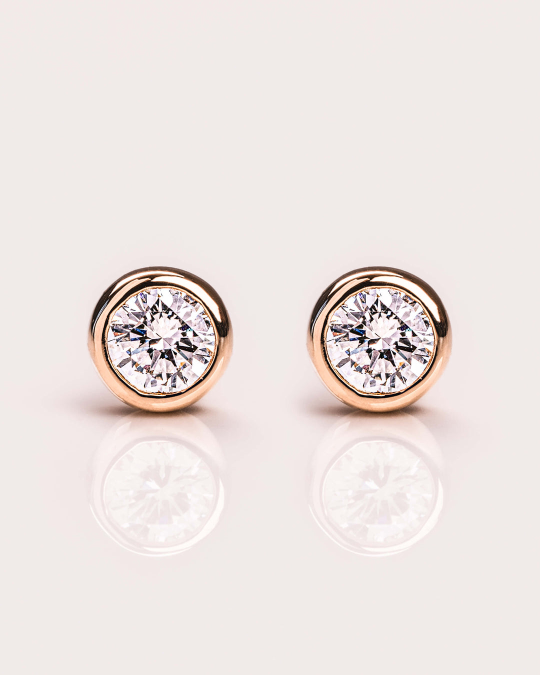 Small Bezel Diamond Studs