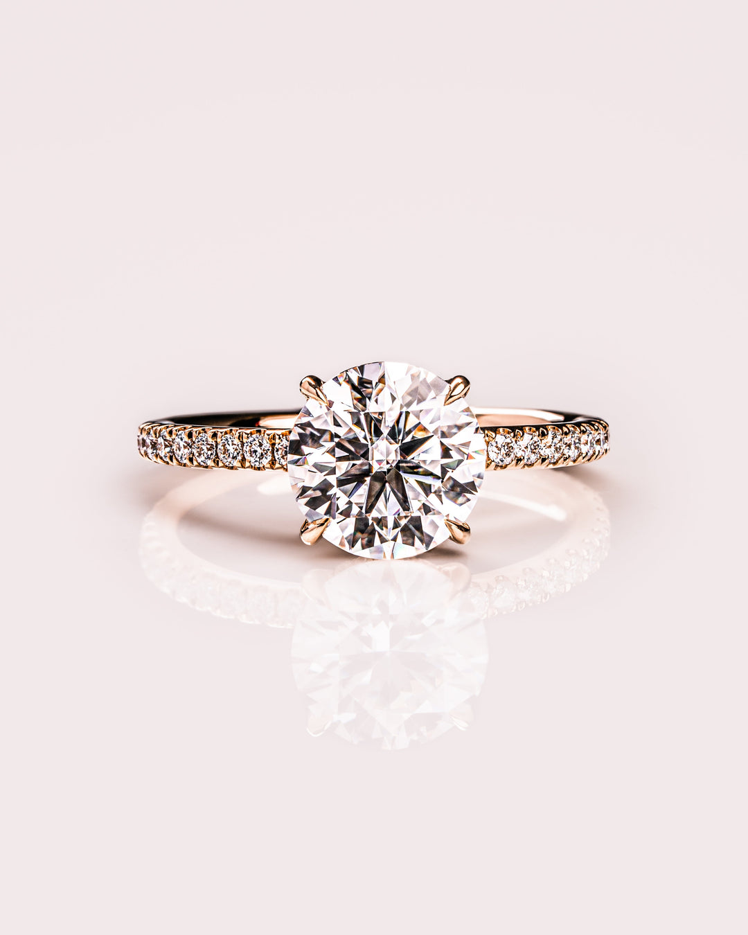 Ready to Ship - Harley (with Pavé) - Round Brilliant (H&A)
