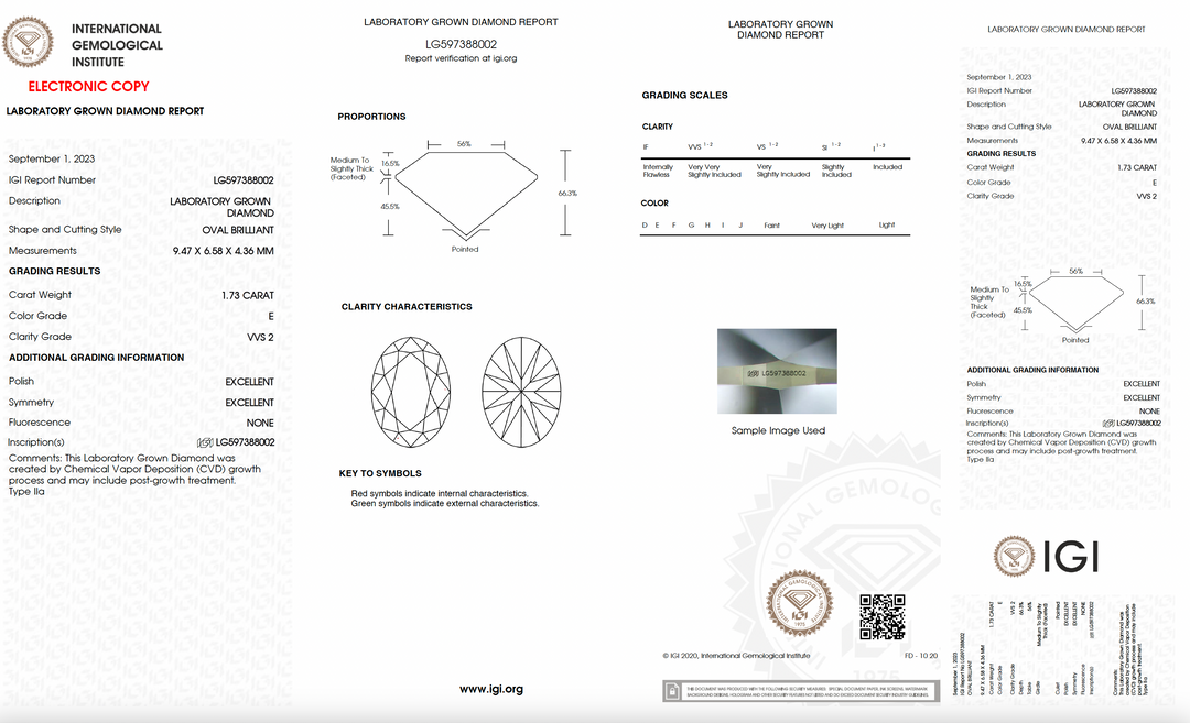 1.73ct Oval Brilliant Lab-Diamond